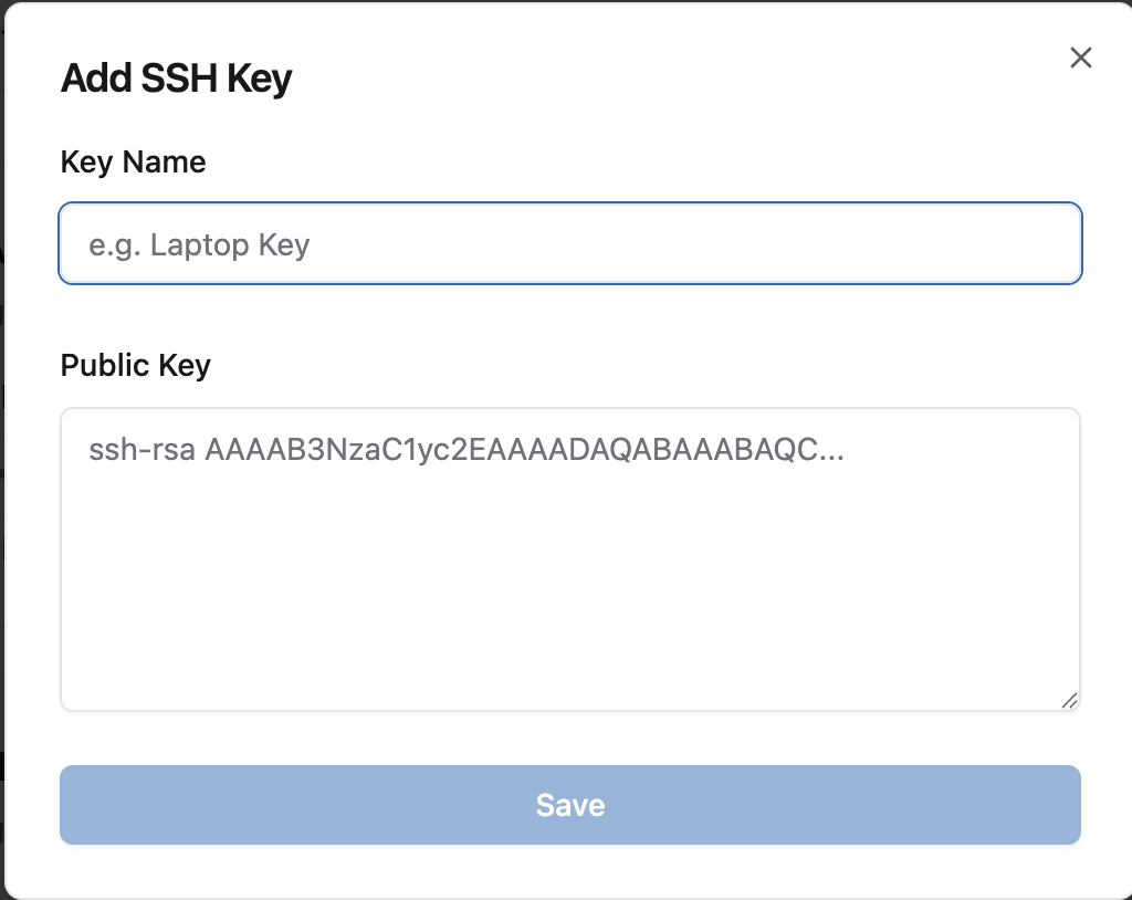 Add SSH Key